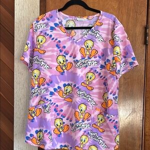 Tweety Bird polyester women’s XL scrub top